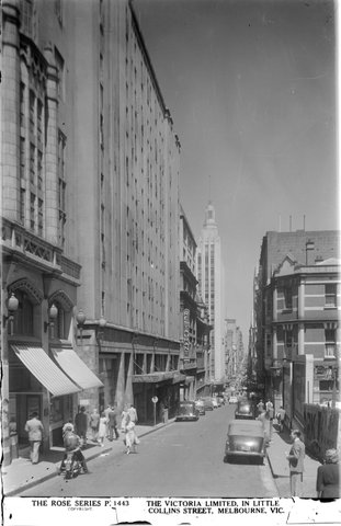 The Victoria Limited, In Little Collins Street, Melbourne, Vic, 1920–54