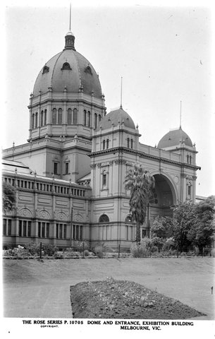 DOME AND ENTRANCE, EXHIBITION BUILDING MELBOURNE, VIC, 1920–54