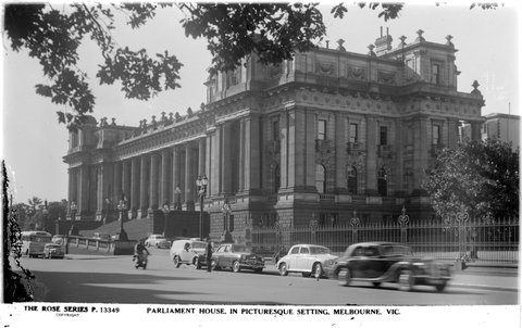 PARLIAMENT HOUSE, IN PICTURESQUE SETTING, MELBOURNE, VIC, 1920–54