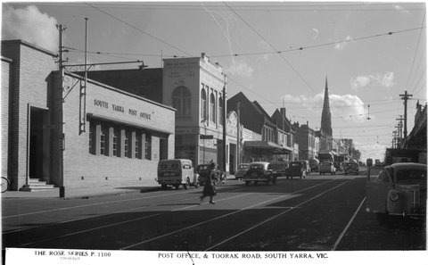 Post Office & Toorak Road, South Yarra, Vic, 1920–54