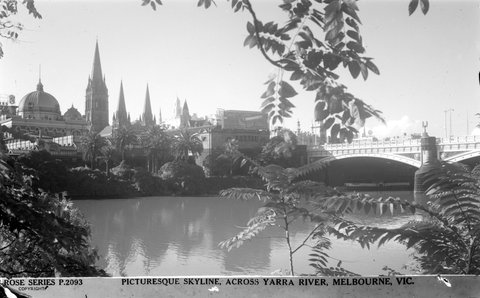 The Picturesque Skyline, Across Yarra River, Melbourne, Vic, 1920–54