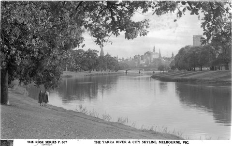 The Yarra River & City Skyline, Melbourne, Vic, 1920–54