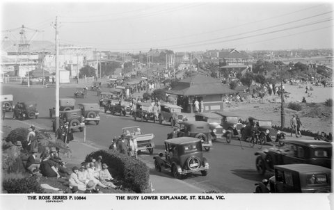 THE BUSY LOWER ESPLANADE, ST. KILDA, VIC, 1920–54