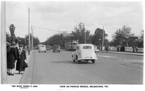VIEW ON PRINCES BRIDGE, MELBOURNE, VIC, 1920–54
