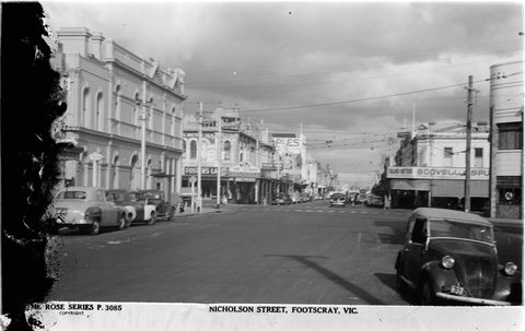 Nicholson Street, Footscray, Vic, 1920–54