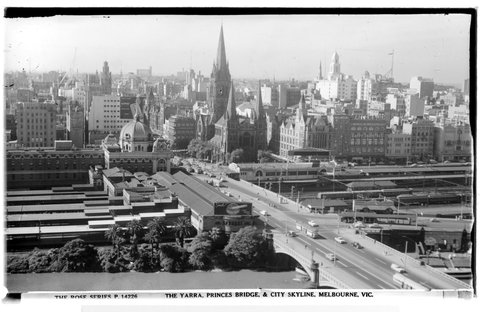 THE YARRA, PRINCES BRIDGE & CITY SKYLINE, MELBOURNE, VIC, 1920–54