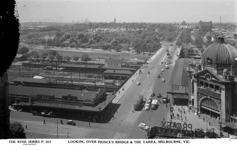Looking Over Prince's Bridge & The Yarra, Melbourne, Vic, 1920–54