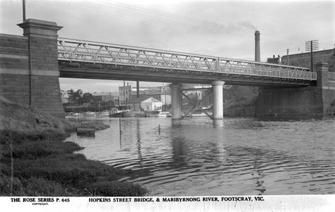 Hopkins Street Bridge And Maribyrnong River, Footscray, Vic, 1920–54