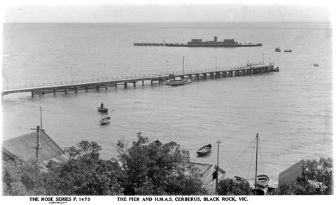 The Pier And H.M.A.S. Cerberus, Black Rock, Vic, 1920–54