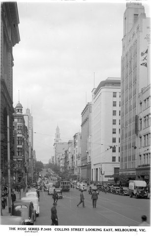 Collins Street, Looking East, Melbourne, Vic, 1920–54