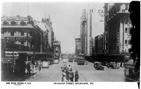 Swanston Street, Melbourne, Vic, 1920–54
