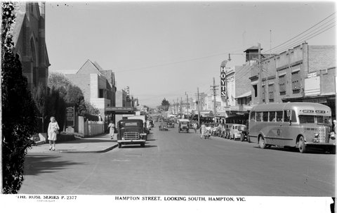 Hampton Street, Looking South, Hampton, Vic, 1920–54
