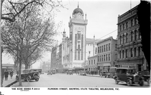 Flinders Street, Showing State Theatre, Melbourne, Vic, 1920–54