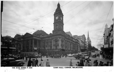 Town Hall Corner, Melbourne, Vic, 1920–54
