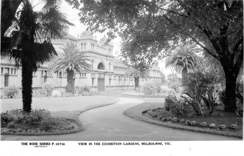 VIEW IN THE EXHIBITION GARDENS, MELBOURNE, VIC, 1920–54