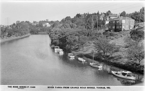 RIVER YARRA FROM GRANGE ROAD BRIDGE, TOORAK, VIC, 1920–54
