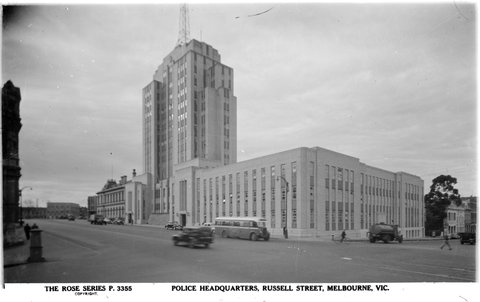 Police Headquarters, Russell Street, Melbourne, Vic, 1920–54