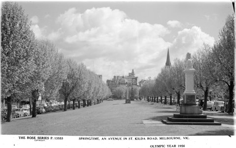 SPRINGTIME, AN AVENUE IN ST. KILDA ROAD, MELBOURNE, VIC, 1920–54