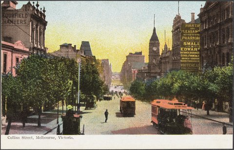 Collins Street, Melbourne, Victoria, 1895–1915