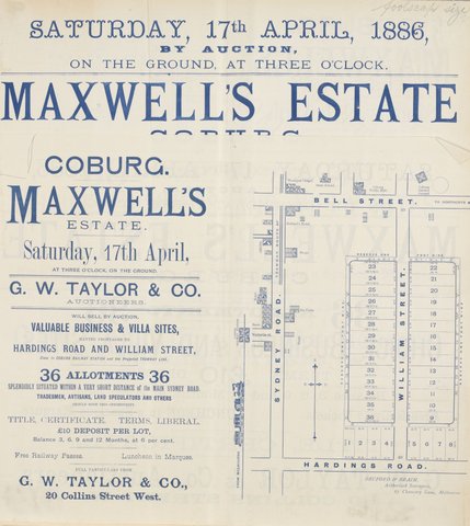 Coburg Maxwell's Estate, 1886