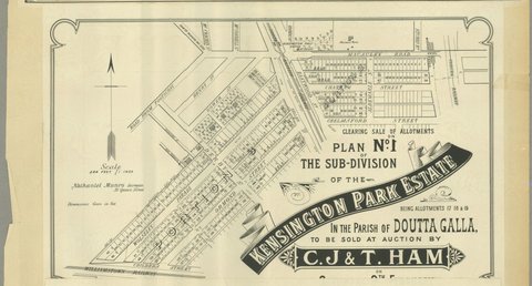 Kensington Park Estate [Auction notices], 1880–90
